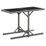 Garden table glass and anthracite synthetic rattan 110x53x72 cm by vidaXL, Garden tables - Ref: Foro24-46455, Price: 52,90 €,...