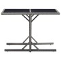Mesa de jardín vidrio y ratán sintético antracita 110x53x72 cm de vidaXL, Mesas de jardín - Ref: Foro24-46455, Precio: 53,42 ...