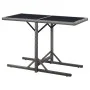 Garden table glass and anthracite synthetic rattan 110x53x72 cm by vidaXL, Garden tables - Ref: Foro24-46455, Price: 52,90 €,...