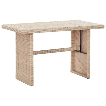Beige synthetic rattan garden table 110x60x67 cm by vidaXL, Garden tables - Ref: Foro24-46444, Price: 106,27 €, Discount: %