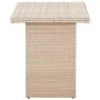 Beige synthetic rattan garden table 110x60x67 cm by vidaXL, Garden tables - Ref: Foro24-46444, Price: 106,27 €, Discount: %