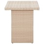Mesa de jardín de ratán sintético beige 110x60x67 cm de vidaXL, Mesas de jardín - Ref: Foro24-46444, Precio: 111,50 €