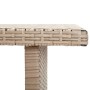 Mesa de jardín de ratán sintético beige 110x60x67 cm de vidaXL, Mesas de jardín - Ref: Foro24-46444, Precio: 111,50 €
