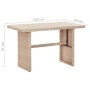 Mesa de jardín de ratán sintético beige 110x60x67 cm de vidaXL, Mesas de jardín - Ref: Foro24-46444, Precio: 111,50 €