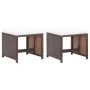 Garden stools 2 units with brown synthetic rattan cushions by vidaXL, Garden chairs - Ref: Foro24-46417, Price: 91,29 €, Disc...