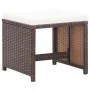 Garden stools 2 units with brown synthetic rattan cushions by vidaXL, Garden chairs - Ref: Foro24-46417, Price: 91,29 €, Disc...