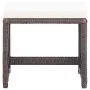 Garden stools 2 units with brown synthetic rattan cushions by vidaXL, Garden chairs - Ref: Foro24-46417, Price: 91,29 €, Disc...