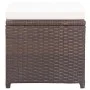 Gartenhocker 2 Stück mit braunen synthetischen Rattankissen von vidaXL, Gartenstühle - Ref: Foro24-46417, Preis: 91,29 €, Rab...