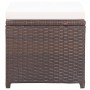 Gartenhocker 2 Stück mit braunen synthetischen Rattankissen von vidaXL, Gartenstühle - Ref: Foro24-46417, Preis: 92,72 €, Rab...