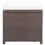 Garden stools 2 units with brown synthetic rattan cushions by vidaXL, Garden chairs - Ref: Foro24-46417, Price: 91,29 €, Disc...