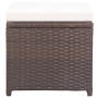 Gartenhocker 2 Stück mit braunen synthetischen Rattankissen von vidaXL, Gartenstühle - Ref: Foro24-46417, Preis: 92,72 €, Rab...