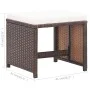 Garden stools 2 units with brown synthetic rattan cushions by vidaXL, Garden chairs - Ref: Foro24-46417, Price: 91,29 €, Disc...