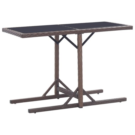 Gartentisch aus Glas und weißem synthetischem Rattan 110x53x72 cm von vidaXL, Gartentische - Ref: Foro24-46453, Preis: 72,21 ...