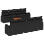 Conjunto de sofá de jardín 9 pcs Negro