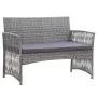 Muebles jardín 4 pzas y cojines ratán sintético gris antracita de vidaXL, Conjuntos de jardín - Ref: Foro24-46437, Precio: 22...