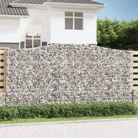 Gabion baskets 2 units, arched shape, iron, 400x50x200/220 cm by vidaXL, Pots and planters - Ref: Foro24-3146021, Price: 550,...