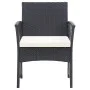 Set muebles de jardín 4 piezas y cojines ratán sintético negro de vidaXL, Conjuntos de jardín - Ref: Foro24-46434, Precio: 21...