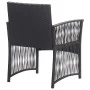 Set muebles de jardín 4 piezas y cojines ratán sintético negro de vidaXL, Conjuntos de jardín - Ref: Foro24-46434, Precio: 21...