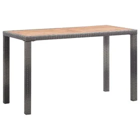 Solid acacia wood garden table gray and brown 123x60x74 cm by vidaXL, Garden tables - Ref: Foro24-46451, Price: 139,27 €, Dis...