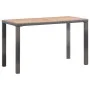 Gartentisch aus massivem Akazienholz, grau und braun, 123 x 60 x 74 cm von vidaXL, Gartentische - Ref: Foro24-46451, Preis: 1...