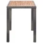Gartentisch aus massivem Akazienholz, grau und braun, 123 x 60 x 74 cm von vidaXL, Gartentische - Ref: Foro24-46451, Preis: 1...
