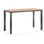 Gartentisch aus massivem Akazienholz, grau und braun, 123 x 60 x 74 cm von vidaXL, Gartentische - Ref: Foro24-46451, Preis: 1...