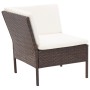 6-teiliges Gartenmöbel-Set und Kissen Kunstrattan braun von vidaXL, Gartensets - Ref: Foro24-48935, Preis: 364,51 €, Rabatt: %