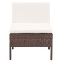 6-teiliges Gartenmöbel-Set und Kissen Kunstrattan braun von vidaXL, Gartensets - Ref: Foro24-48935, Preis: 364,51 €, Rabatt: %