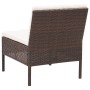 6-teiliges Gartenmöbel-Set und Kissen Kunstrattan braun von vidaXL, Gartensets - Ref: Foro24-48935, Preis: 364,51 €, Rabatt: %