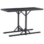 Garden table in glass and black synthetic rattan 110x53x72 cm by vidaXL, Garden tables - Ref: Foro24-46452, Price: 56,20 €, D...