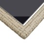 Garden table with glass top and beige synthetic rattan 110x53x72 cm by vidaXL, Garden tables - Ref: Foro24-46454, Price: 71,3...