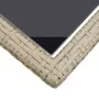 Garden table with glass top and beige synthetic rattan 110x53x72 cm by vidaXL, Garden tables - Ref: Foro24-46454, Price: 52,3...