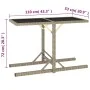 Garden table with glass top and beige synthetic rattan 110x53x72 cm by vidaXL, Garden tables - Ref: Foro24-46454, Price: 52,3...