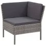 6-teiliges Gartenmöbel-Set und graue synthetische Rattankissen von vidaXL, Gartensets - Ref: Foro24-48938, Preis: 422,05 €, R...