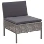 6-teiliges Gartenmöbel-Set und graue synthetische Rattankissen von vidaXL, Gartensets - Ref: Foro24-48938, Preis: 422,05 €, R...