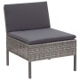 6-teiliges Gartenmöbel-Set und graue synthetische Rattankissen von vidaXL, Gartensets - Ref: Foro24-48938, Preis: 429,93 €, R...