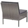 6-teiliges Gartenmöbel-Set und graue synthetische Rattankissen von vidaXL, Gartensets - Ref: Foro24-48938, Preis: 422,05 €, R...