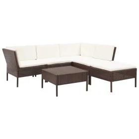 6-piece garden furniture set and brown synthetic rattan cushions by vidaXL, Garden sets - Ref: Foro24-48939, Price: 459,55 €,...