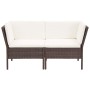 6-teiliges Gartenmöbel-Set und braune synthetische Rattankissen von vidaXL, Gartensets - Ref: Foro24-48939, Preis: 467,18 €, ...