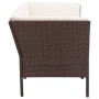 6-teiliges Gartenmöbel-Set und braune synthetische Rattankissen von vidaXL, Gartensets - Ref: Foro24-48939, Preis: 467,18 €, ...