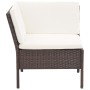 6-teiliges Gartenmöbel-Set und braune synthetische Rattankissen von vidaXL, Gartensets - Ref: Foro24-48939, Preis: 467,18 €, ...