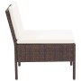 6-teiliges Gartenmöbel-Set und braune synthetische Rattankissen von vidaXL, Gartensets - Ref: Foro24-48939, Preis: 467,18 €, ...
