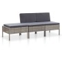 3-teiliges Gartenmöbel-Set und graue synthetische Rattankissen von vidaXL, Gartensets - Ref: Foro24-48958, Preis: 125,39 €, R...