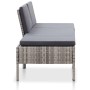 3-teiliges Gartenmöbel-Set und graue synthetische Rattankissen von vidaXL, Gartensets - Ref: Foro24-48958, Preis: 125,39 €, R...