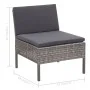 3-teiliges Gartenmöbel-Set und graue synthetische Rattankissen von vidaXL, Gartensets - Ref: Foro24-48958, Preis: 124,97 €, R...