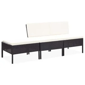 3-piece garden furniture set and black synthetic rattan cushions by vidaXL, Garden sets - Ref: Foro24-48956, Price: 137,11 €,...