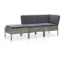 3-piece garden furniture set and gray synthetic rattan cushions by vidaXL, Garden sets - Ref: Foro24-48962, Price: 293,43 €, ...