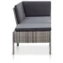 3-piece garden furniture set and gray synthetic rattan cushions by vidaXL, Garden sets - Ref: Foro24-48962, Price: 293,43 €, ...