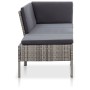 3-teiliges Gartenmöbel-Set und graue synthetische Rattankissen von vidaXL, Gartensets - Ref: Foro24-48962, Preis: 255,33 €, R...