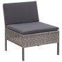 3-teiliges Gartenmöbel-Set und graue synthetische Rattankissen von vidaXL, Gartensets - Ref: Foro24-48962, Preis: 255,33 €, R...
